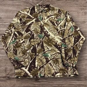 Master Sportsman Men's Henley Camo Sweater Size Large